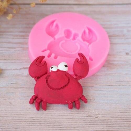 Crab Marine animals sea ocean Silicone Mold Cute Fruit Fondant Cake Decorating DIY Sugarcraft Art Lovely Chocolate Candy Tools