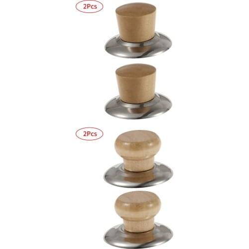 Kitchen Pot Kettle Handgrips Wooden Pan Lid Cover Knobs Universal Oil Pot Saucepan Handles Cookware Lid Knob Cooking Accessories