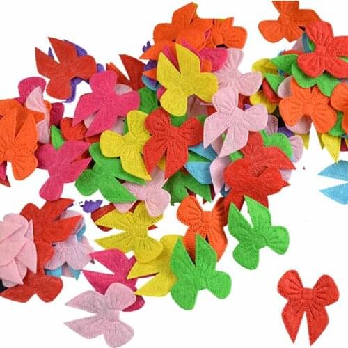 Mix color Felt bow tie confetti Appliques Craft Card making decoration wedding table decorations