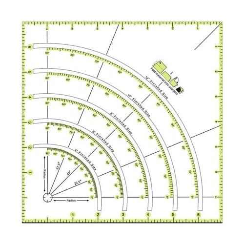 Multifunctional Curved Ruler Fabric Round Fan-Shaped Ruler Cutting DIY Handmade Jigsaw Ruler Acrylic Quilting Ruler