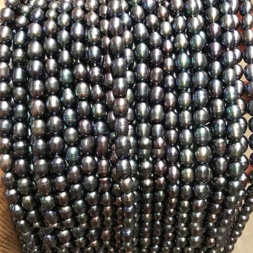 Natural AAA Freshwater Pearl Beads Rice Beads For Jewelry Making White Pink Purple Black Pearl DIY Accessorries For Bracelet