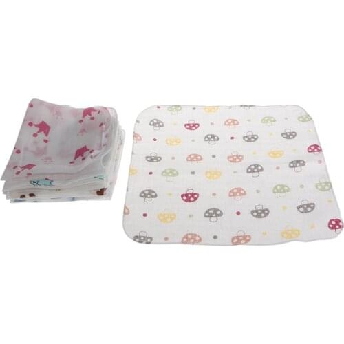 10pcs Baby Infant Towel 28*28cm Muslin Towel Handkerchiefs Two Layers Wipe Towel F3ME