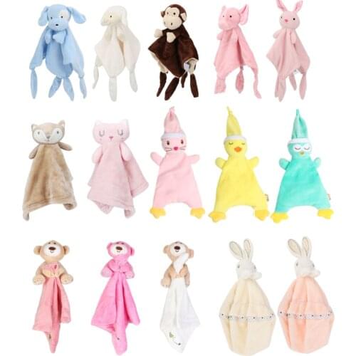 Baby Towel Infant Soothe Appease Towel Soft Plush Comforting Toy Towel Cute Rabbit Velvet Appease Baby Sleep Toy
