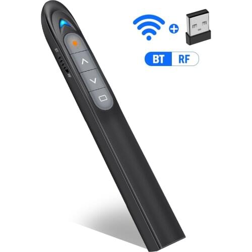 2.4GHz Wireless Presenter With Red Laser Pointer USB For Bluetooth Presentation Remote Control For Powerpoint PPT Mac/Windows