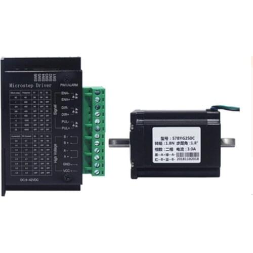 Stepper Driver + 1.8Nm Nema23 Dual Output Shaft Motor kits TB6600+57BYG250C DC 9-42V for Automation Equipment and Instruments