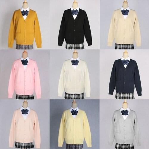 Japanese JK Uniforms Women Cardigans Long Sleeve Sweater Women Outfits Sweatshirt Coat Jacket Daily Cosplay Costume