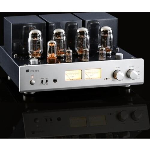 MUZISHARE New X7 KT88 Push-Pull tube amplifier HIFI GZ34 Lamp Amp Best Selling With Phono and Remote 45W+45W