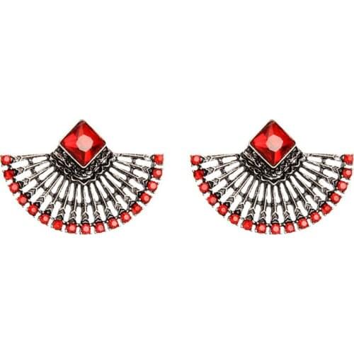 2020 New Fashion Fan Bohemian Jewelry Personality Ethnic Style Stud Earrings For Women Party gift