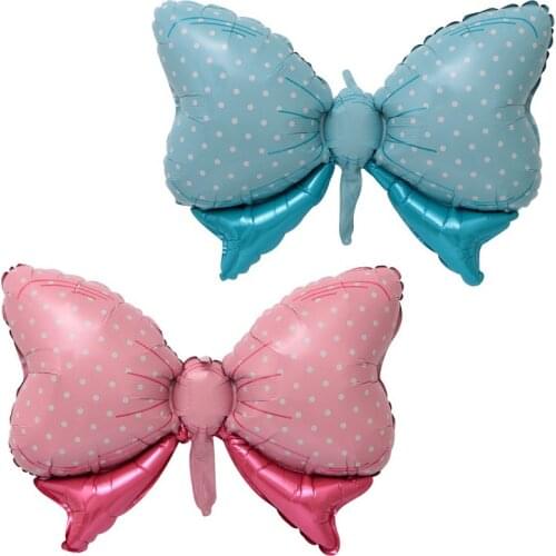 1pc 1st birthday theme bow baby shower boy girl foil balloon sex reveal baptism decoration helium balloon children toy balloon