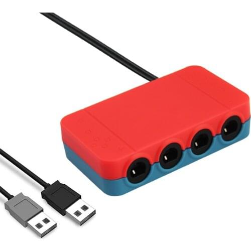 1pc 4-Port for Nintendo Switch GC Wii U PC to Controller Gamepad Converter Adapter Dual USB Support TRUBO HOME Converter