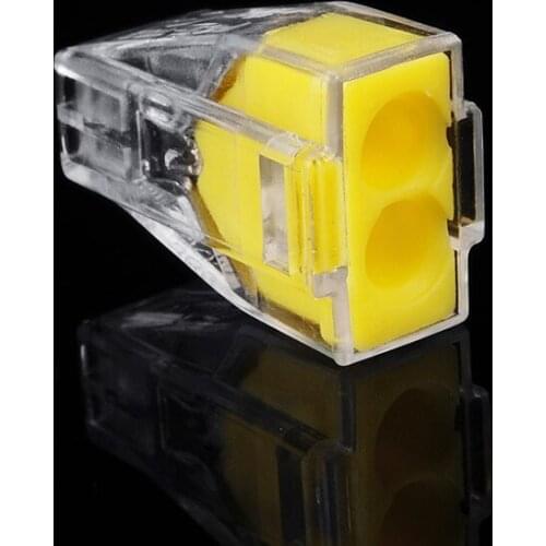 10pcs PCT-102 Push quick splice wire wiring connector For Junction box 2 pin conductor terminal block