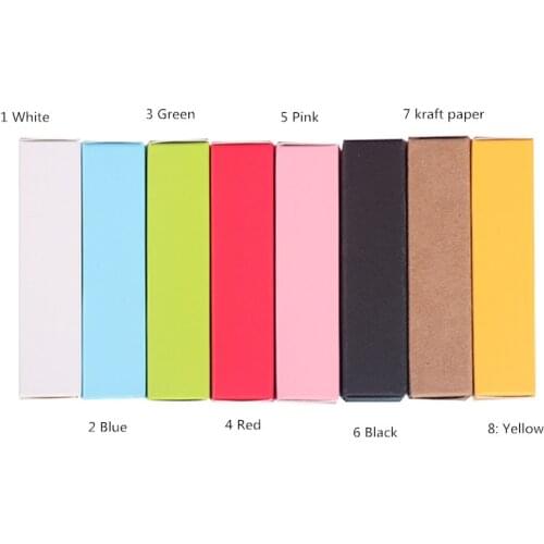 12pcs Wholesale hand made DIY Empty Small Lip Balm Packaging box Mini box for Cosmetic Lip Tube White Black Color