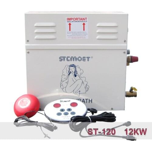 12KW Home Steam Machine Bath Heater Generator Sauna Dry Stream Furnace Wet Steam Steamer Digital Controller Sauna Machine ST-120