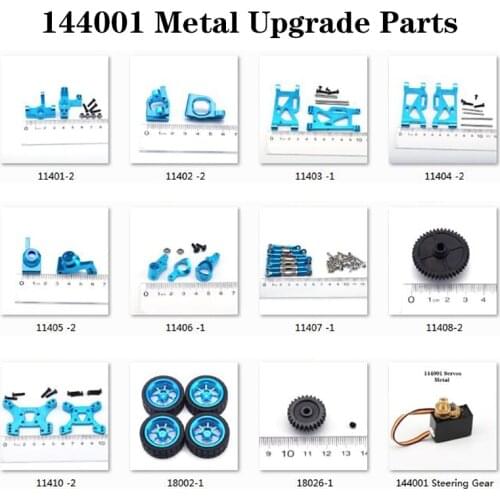 144001 WLtoys RC Car Upgrade Metal Spare Parts Tires Motor Gear Swing arm Type C Block Front And Rear Seat Accessories 1/14
