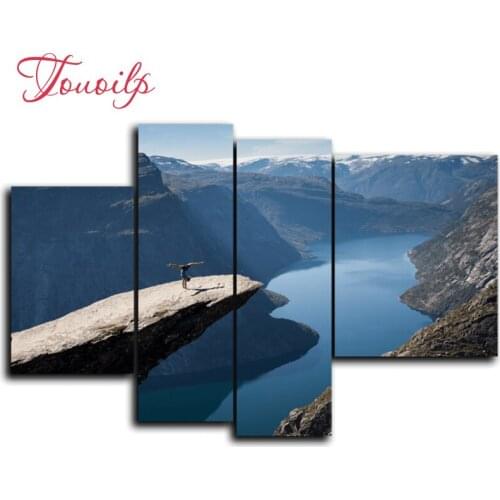 4pcs,Full,square&round Diamond Embroidery,natural scenery Diamond Painting,Cross Stitch,3D,Diamond Mosaic,diamond pattern,Crafts