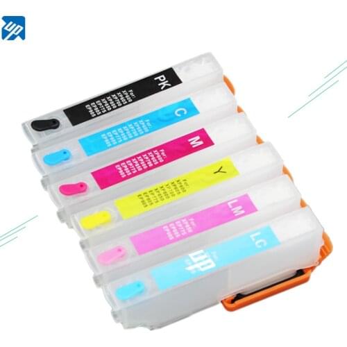 6PCS 277 Refillable Ink Cartridge for epson XP-850 XP-950 xp-650 xp750 xp850 xp950 xp-970 with ARC chip for America printer