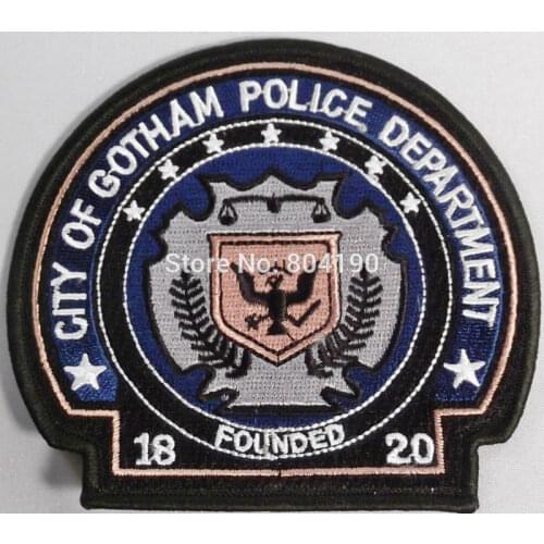 3.75" Dark Knight Rises Gotham Department Logo TV Movie Series Costome applique sew on/ iron on patch