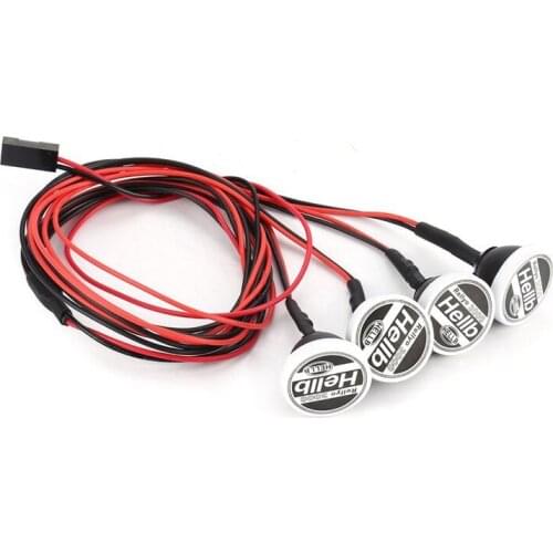 RC Car 4 Round LED Light Cover for 1:10 RC Crawler for Traxxas TRX-4 Axial SCX10 90046 Tamiya CC01 D90 MST HPI