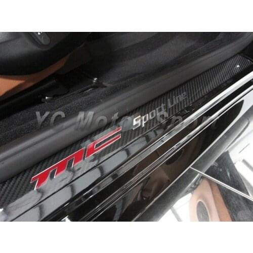 Car Accessories Dry Carbon Fiber Door Sill Fit For 2008-2013 Maserati GranTurismo GT GTS Gran Cabrio MC Sportline