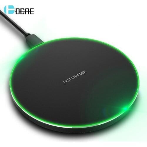 DCAE 15W Fast Charging Wireless Charger for Samsung S21 S20 Note 20 10 Type C USB Qi Quick Charge Pad For iPhone 12 11 XS XR X 8