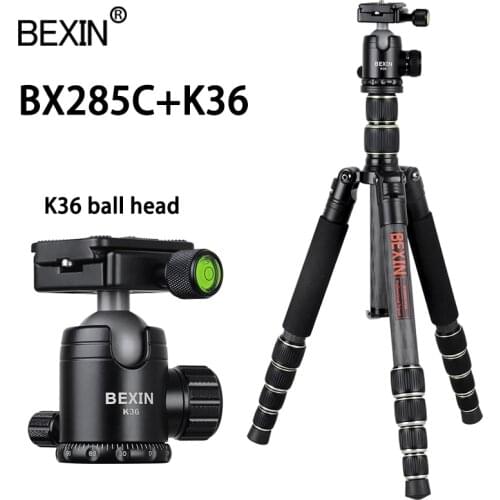 BEXIN travel camera tripod professional portable carbon fiber tripod monopod ballhead stand tripod for dslr digital DV camcorder
