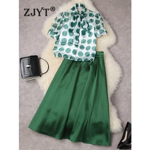 High Street Fashion Runway Designers Spring Women Outfits Elegant Lady Short Denim Jacket and Midi Mesh Skirt Suit Sets