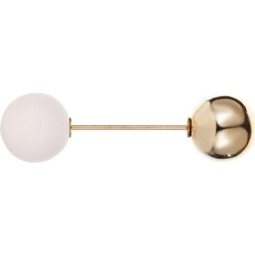 Simulated Pearl Line Shape Simple Golden Silver Plated Edge Graceful Fashion Alloy Brooches For Girls Women