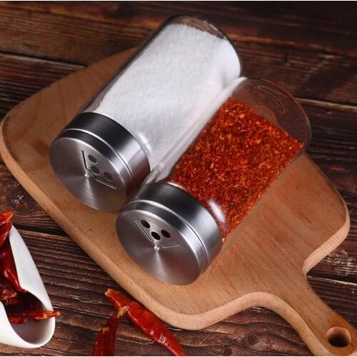 Pepper seasoning bottle barbecue seasoning pot Kitchen glass seasoning pot seasoning bottle salt pot seasoning sprinkler