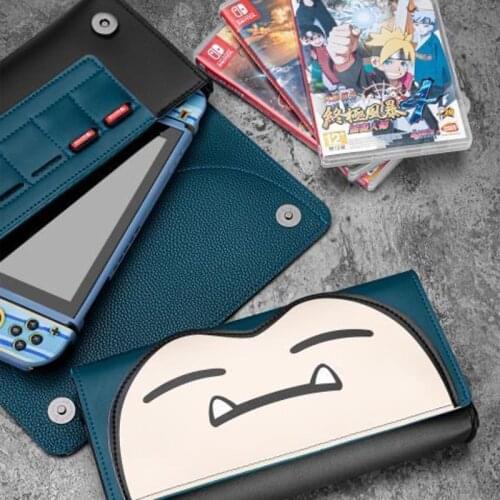 Carrying Case for Nintendo Switch,Portable Leather Clutch with Game Card Cartridges for Pokemon Fans