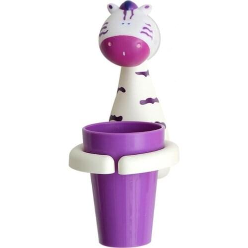 Giraffe Toothbrush Cup Creative Space-Saving PP Wall Suction Baby Toothpaste Holder Tooth-brushing Cups Holder Kid Accessories
