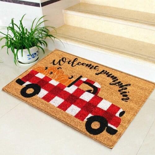 Halloween Doormat Blanket Welcome Home Front Door Decorations Door Mat Anti-Slip Bottom Indoor Outdoor Carpet