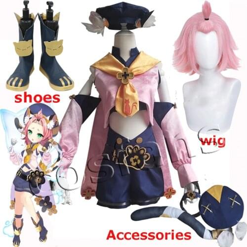 Game Genshin Impact Cosplay Diona Costume Diona Cosplay