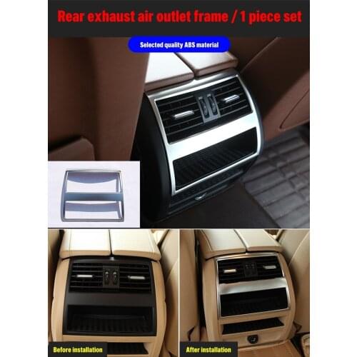 For BMW 5 serie F10 F11 F18 520i 528i 535i 550i xDrive 2011-2017 chrome Rear AC outlet frame 1pc