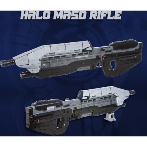 MOC Star military series Halo MA5D Rifle Building block assembly model DIY Brick Toys Boys Birthday Gifts Creator