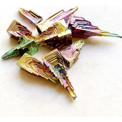 Rainbow Bismuth Crystals Natural Antimony Ore Specimen Art Home Collection Colorful Metal Healing Mineral 1pc