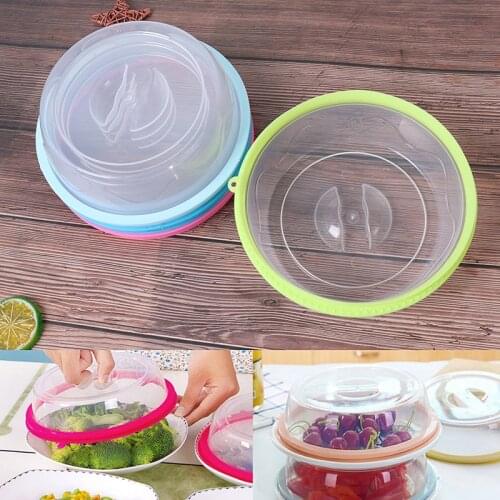 NEW Fridge Fresh-keeping Cover For Microwave Heating Oil Cover Plastic Lid Plate Cover Silicone Hot Dish Cover