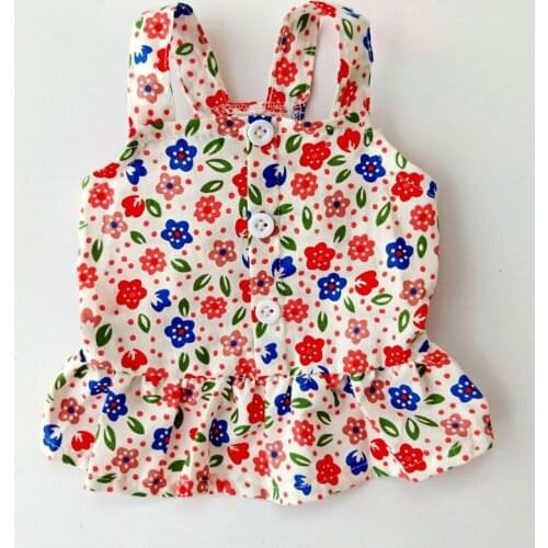 Summer Small Dog Clothes Cat Skirt Puppy Cute Floral Sling Do Dress For Small Dog Chihuahua Bichon Poodle Costume Pet Dresses