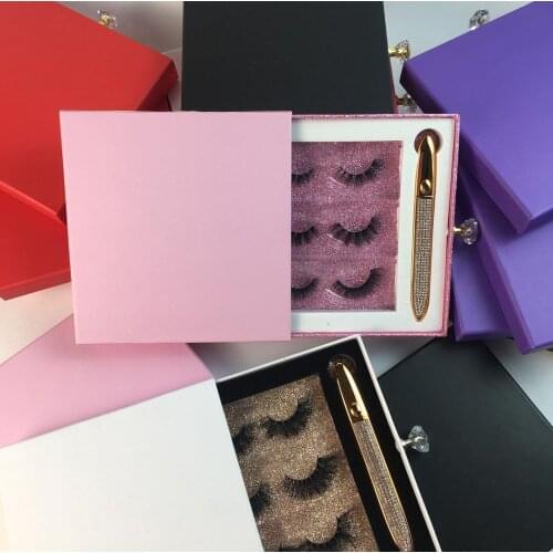 Makeup Eyelash Boxes Wholesale False Eyelashes Box Package Fit Eyeliner Glue Lash Cases Packaging Lashes Box Case Bulk Items