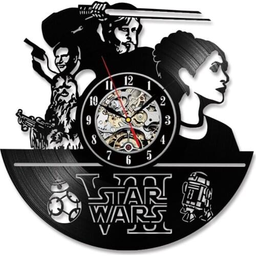 Fashion Creative Clock CD Vinyl Record Wall Clock Film Theme Home Decor 3D Hanging Watches Duvar Saat Home Decoracion