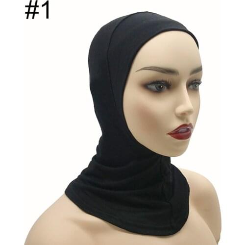 2020 Muslim Hijab Scarf Women Islamic Tube Inner Turban Cap Cotton Head Scarves Wholesale Hairband Headband Hair Accessories