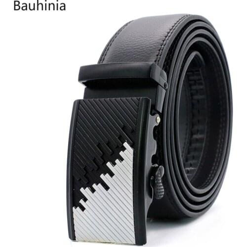 Bauhinia Brand 105-130cm Casual High Quality Mens Automatic Buckle Belt Durable Business Pants Belt 2021
