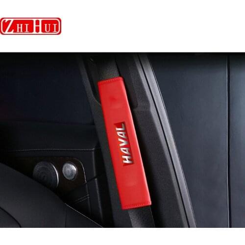 Safety Belt Shoulder Protector Car Leather Seat Strap Pad Cushion Cover For Great Wall Haval Hover Jolion 2021 Accessories