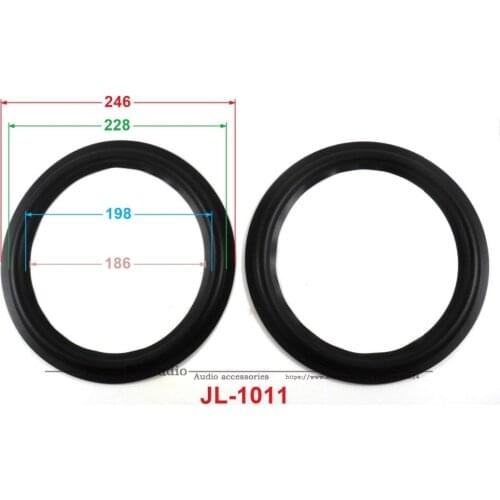 New 10 pcs /lot = 5 Pair 10 inch Woofer Repairable Parts / Speaker Rubber Surround ( 246mm / 228mm / 198mm / 186mm )