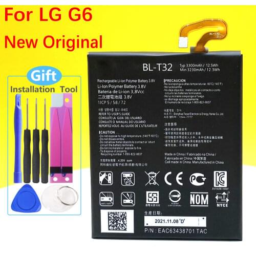 New Original 3300mAh BL-T32 Battery For LG G6 G600L G600S H870 H871 H872 H873 LS993 US997 VS988 Phone High Quality