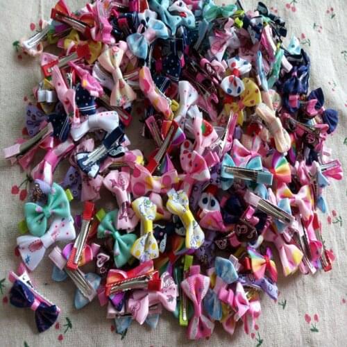 Wholesale Pet dogs bow wave point hairpin jewelry headdress Pet Hair Tie Dog Bow pet Clips