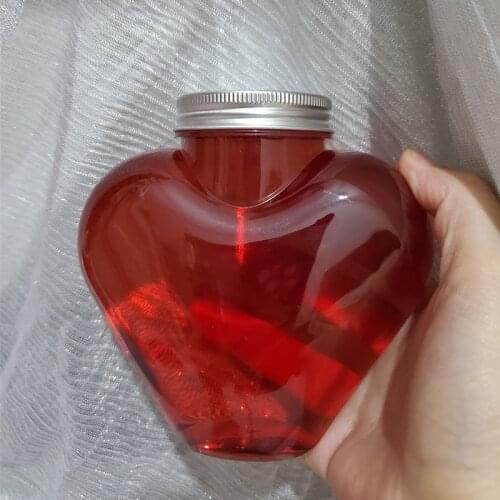 20pcs Net red creative PET plastic cold drinks juice milk tea yogurt bottle transparent packaging dessert beverage cup 450ml