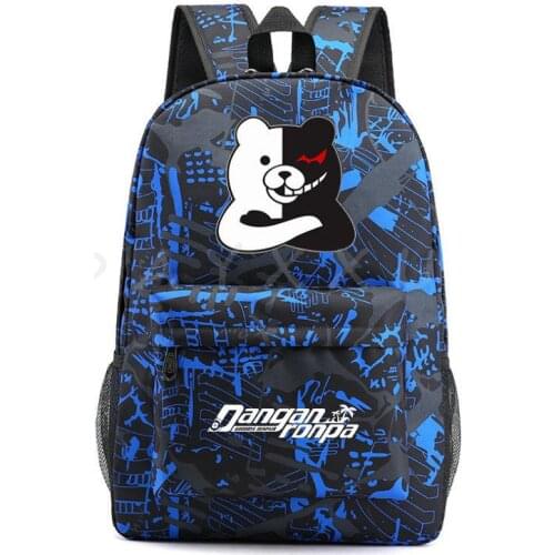 Danganronpa Backpack Women Men Large Capacity Laptop Backpack Student School Bags for Teenagers Travel Shoulder Bag Mochilas