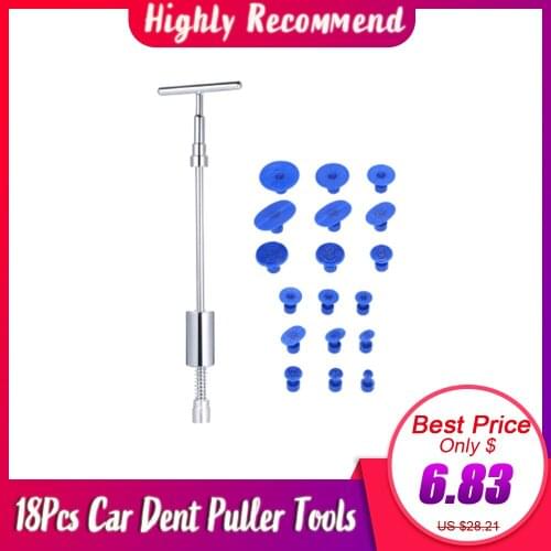18Pcs Car Dent Puller Car Paintless Dent Repair Hail Removal Kit Tool Pulling Tabs for Auto Body Repair Tool Puller Tabs Tools
