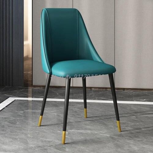 Nordic chair ins net red makeup chair desk stool backrest simple restaurant leather chair light luxury dining chair home