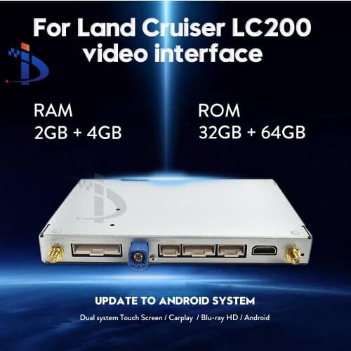 Android system car GPS navigation Video interface for TOYOTA Land Cruiser LC200 2016-2019 multimedia player Interface carplay